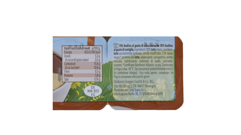 Budino Safari Cioccolato e Vaniglia