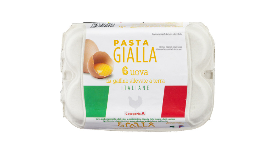 Uova Fresche Pasta Gialla da Allevamento a Terra