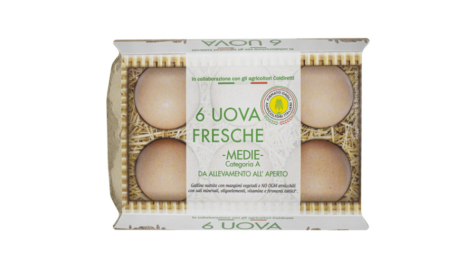Uova Fresche Medie da Allevamento all'Aperto