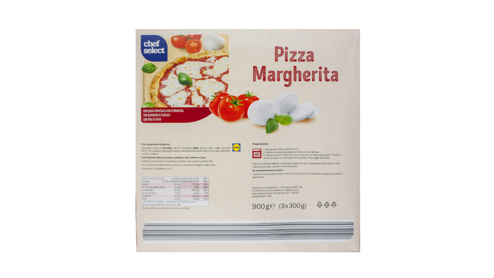 Pizza Margherita da Cuocere Refrigerata