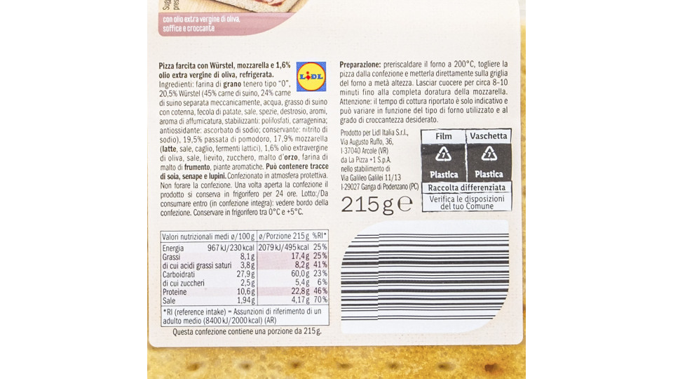 Pizza Fresca Würstel
