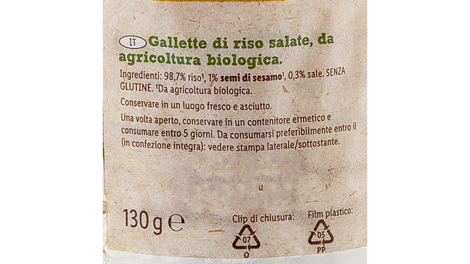 Bio Gallette di Riso Salate