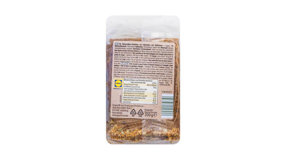 Fette Croccanti Bio con Semi di Zucca e Formaggio