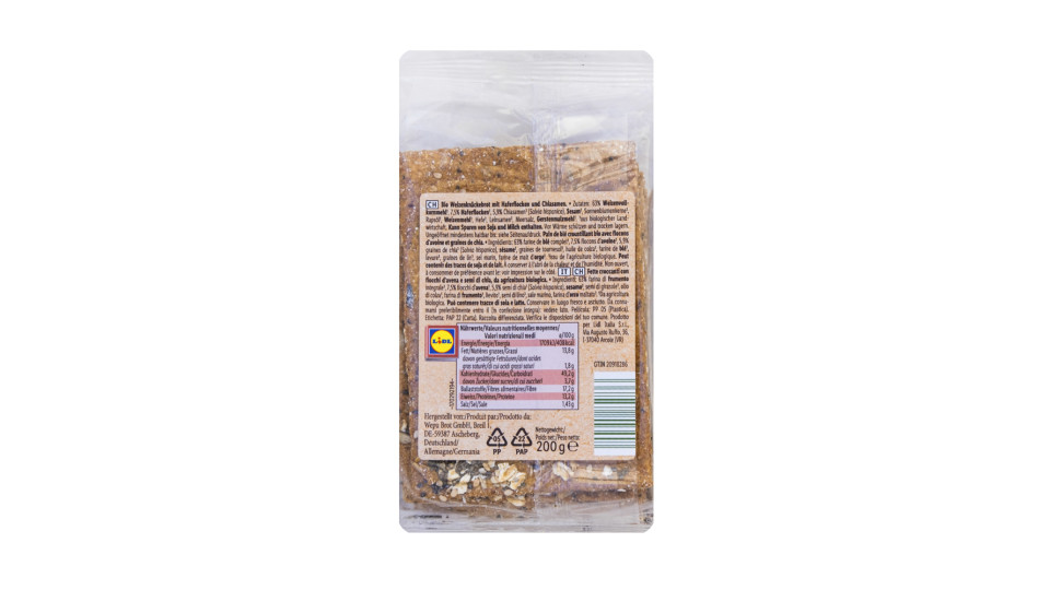 Fette Croccanti Bio con Semi di Chia e Avena