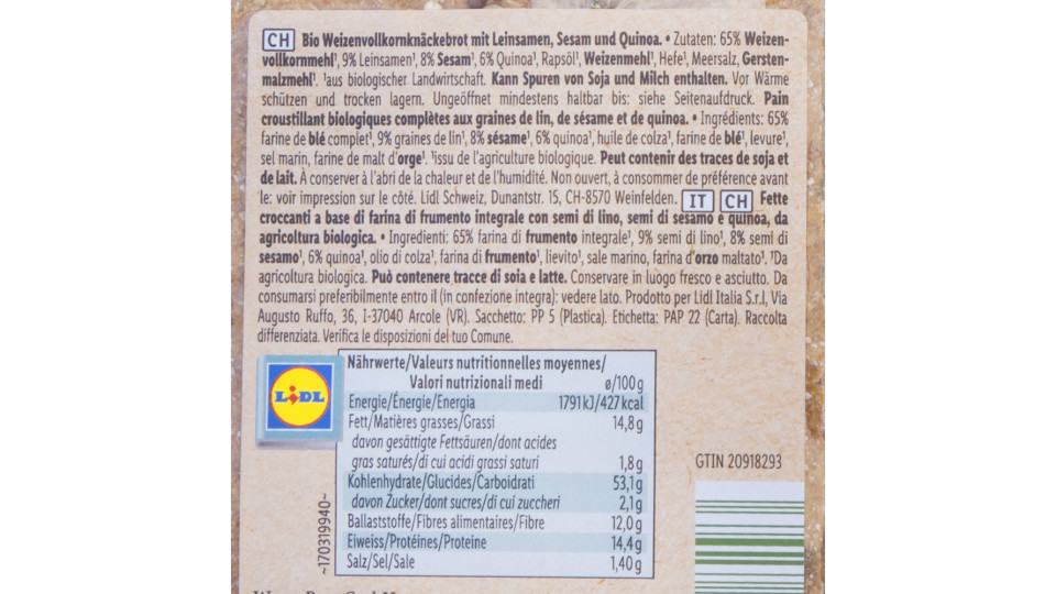 Fette Croccanti Bio con Quinoa