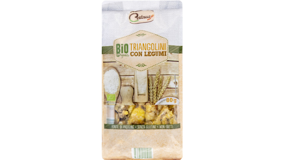 Triangolini Biologici di Mais con Legumi