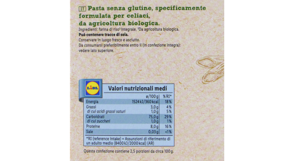 Fusilli di Riso Integrali senza Glutine