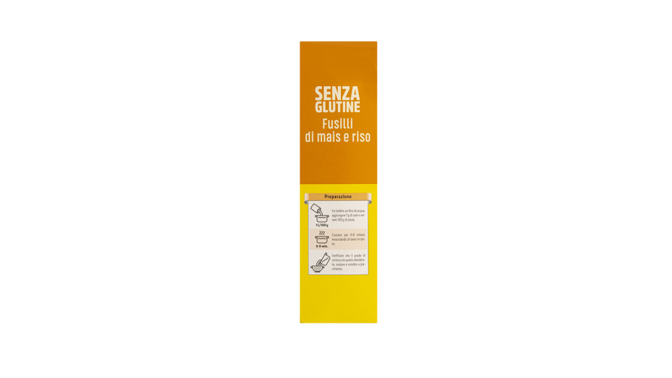 Fusilli di Mais e Riso senza Glutine