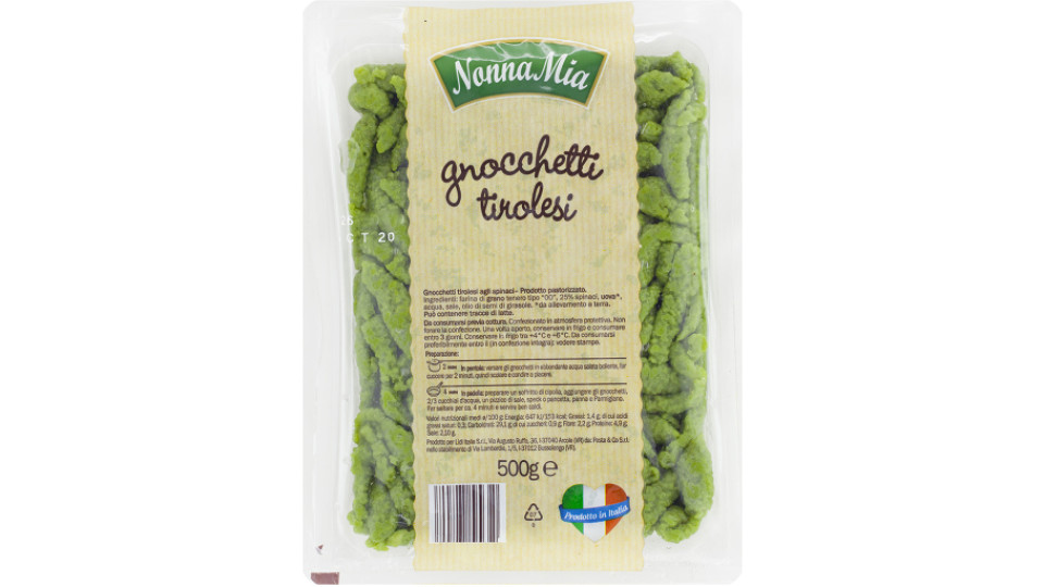 Gnocchetti Tirolesi agli Spinaci