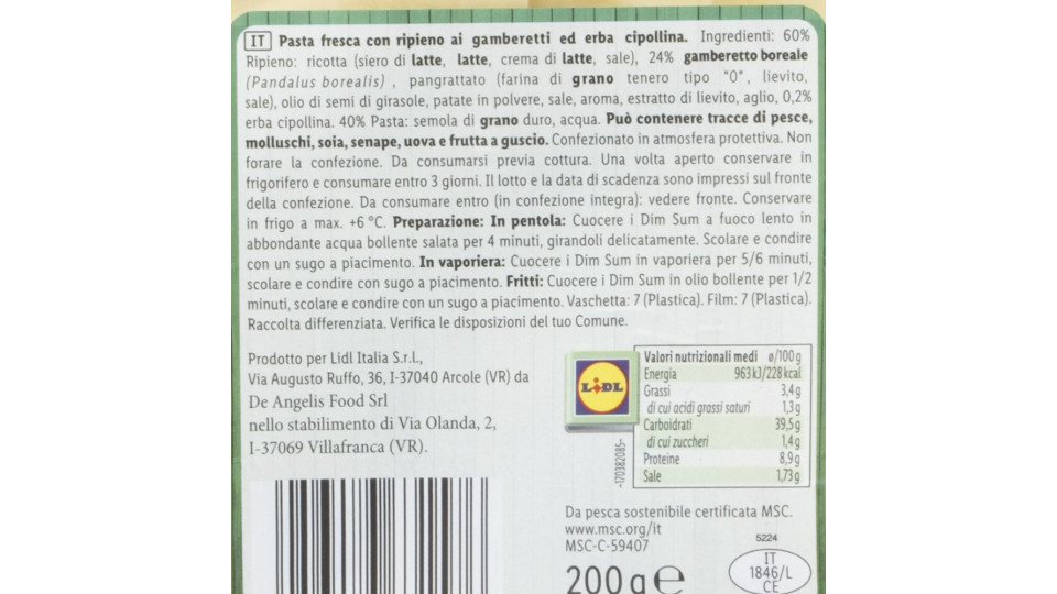 Dim Sum Ripieni con Gamberetti Ed Erba Cipollina