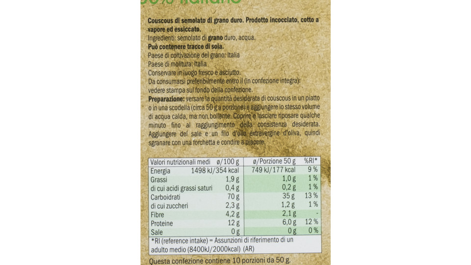 Couscous 100% Italiano