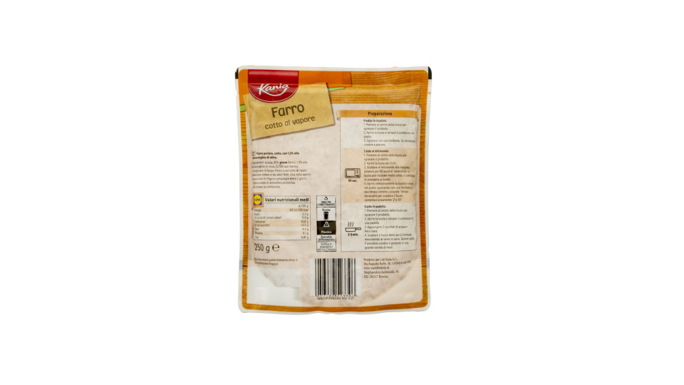 Mix di Cereali al Vapore Farro