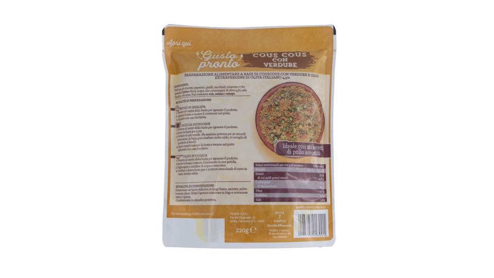 Cous Cous con Verdure