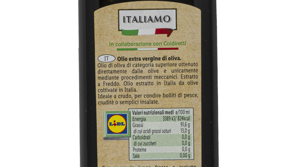 Olio Extra Vergine di Oliva 100% Italiano