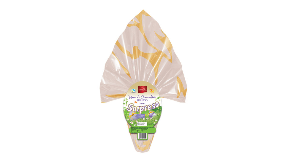 Uovo di Cioccolato Bianco con Sorpresa