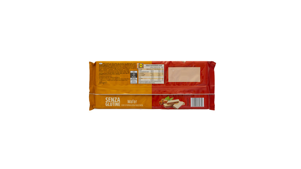 Wafer alla Nocciola senza Glutine