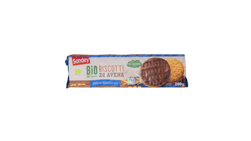 Biscotti Bio all'Avena Ricoperti di Cioccolato al Latte