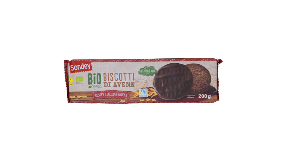 Biscotti Bio all'Avena e Cioccolato Fondente