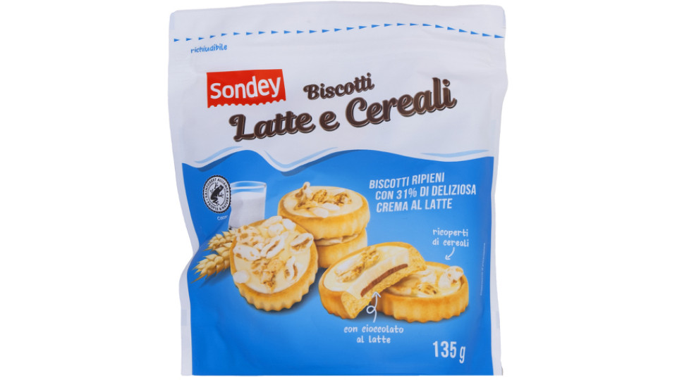 Biscotti Ripieni al Latte e Cereali