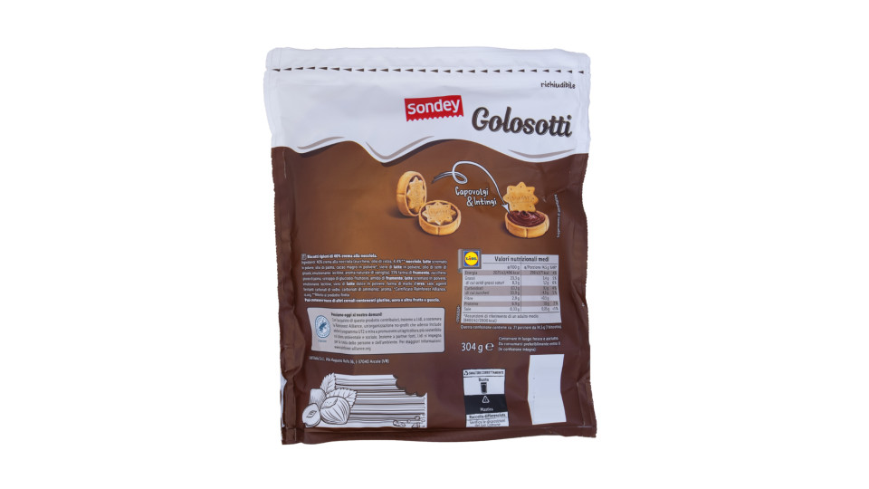 Biscotti Golosotti Ripieni con Crema alla Nocciola