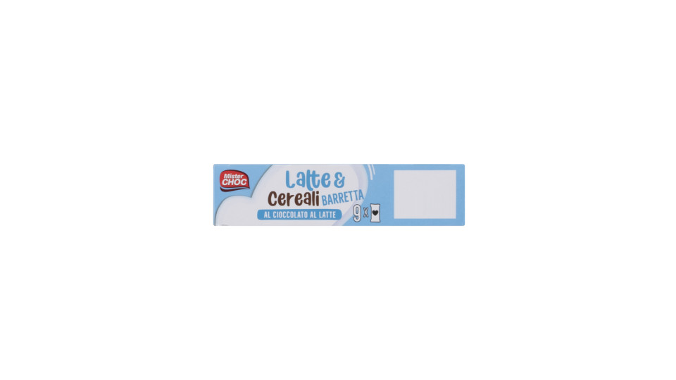 Barrette Latte e Cereali al Cioccolato al Latte