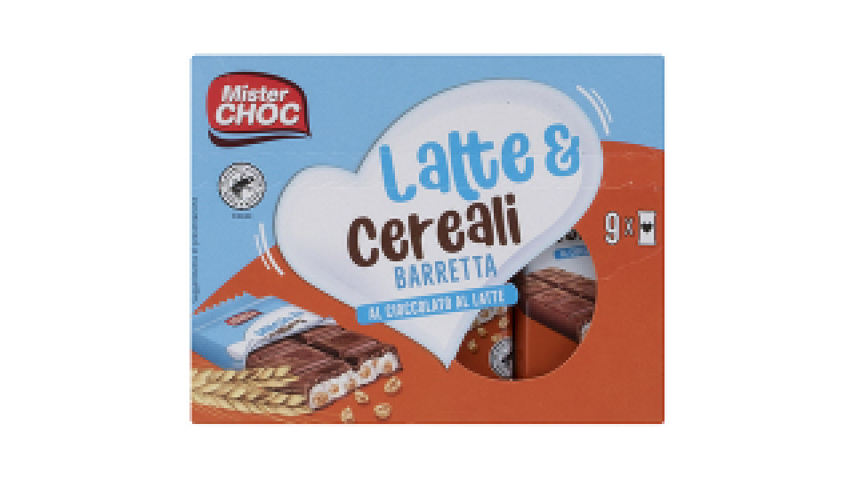 Barrette Latte e Cereali al Cioccolato al Latte