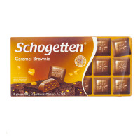 Quadratini di Cioccolato Ripieni Brownie e Caramello