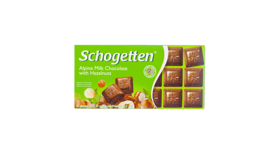 Quadratini di Cioccolato al Latte con Nocciole Tritate