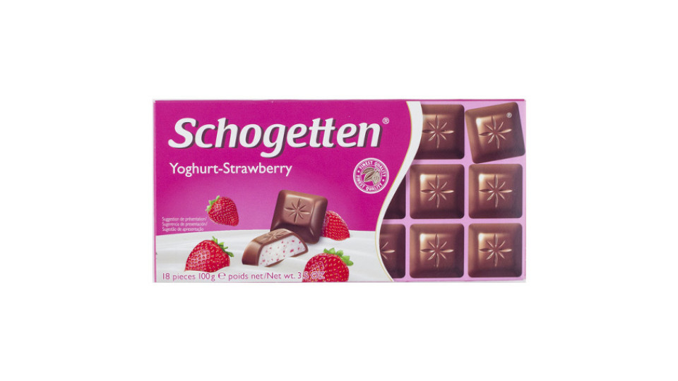 Quadratini di Cioccolato Ripieni Yogurt Fragola