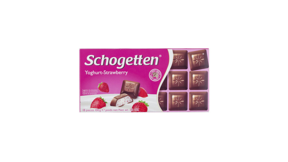 Quadratini di Cioccolato Ripieni Yogurt Fragola