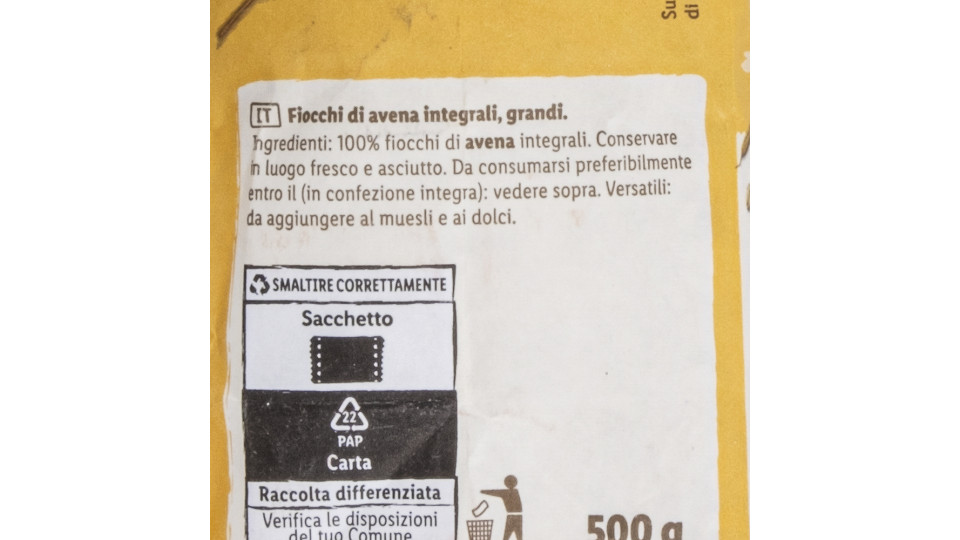 Fiocchi di Avena Integrali