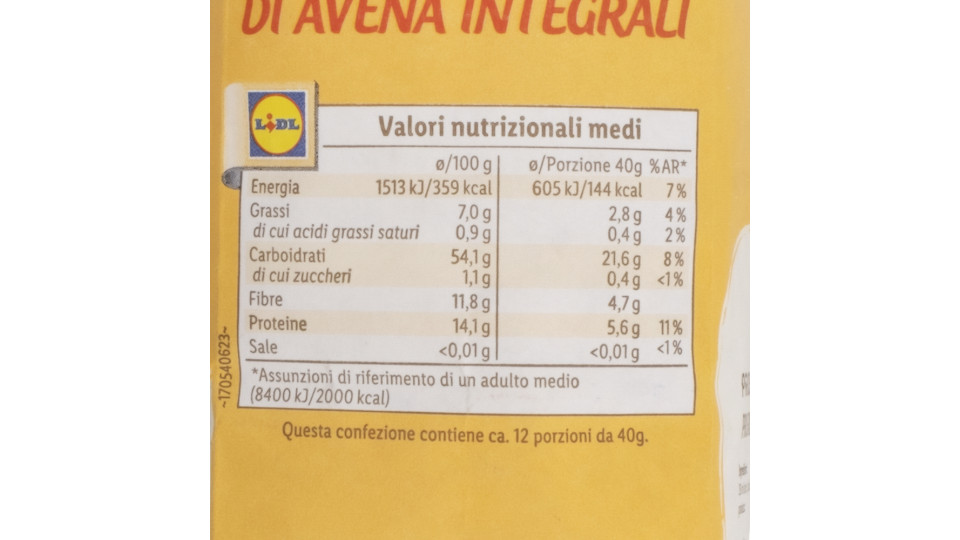 Fiocchi di Avena Integrali