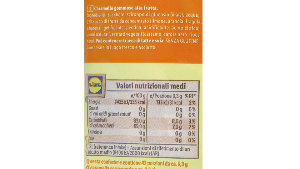 Caramelle Morbide Gelee alla Frutta