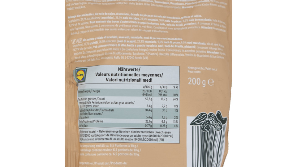 Mix di Frutta Secca con Noci di Macadamia