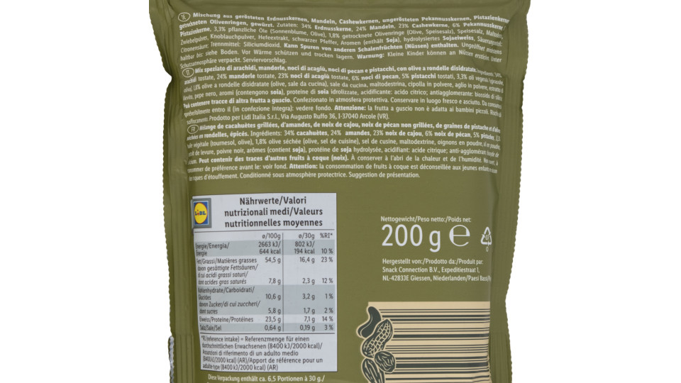 Mix di Frutta Secca con Olive