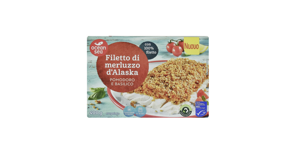 Merluzzo d'Alaska con Panatura al Pomodoro e Basilico