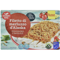 Merluzzo d'Alaska con Panatura al Pomodoro e Basilico