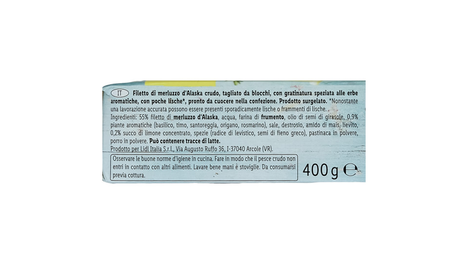 Merluzzo d'Alaska con Panatura alle Erbe Mediterranee