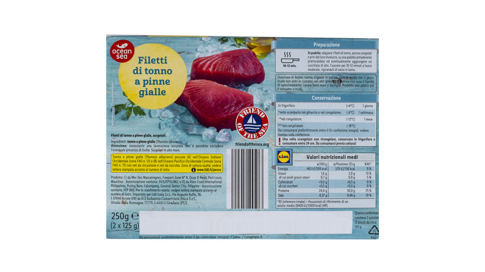 Filetti di Tonno Pinne Gialle