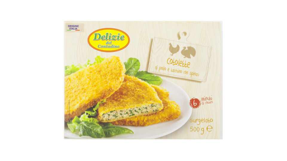 Cotoletta di Pollo e Tacchino con Spinaci