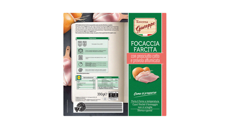 Focaccia con Prosciutto e Provola Affumicata