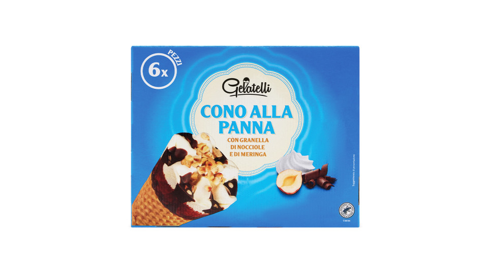 Cono alla Panna con Granella di Nocciole