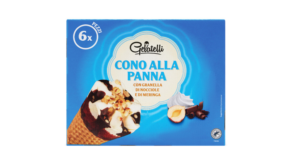 Cono alla Panna con Granella di Nocciole