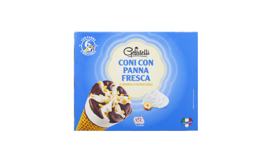 Cono alla Panna con Granella di Nocciole