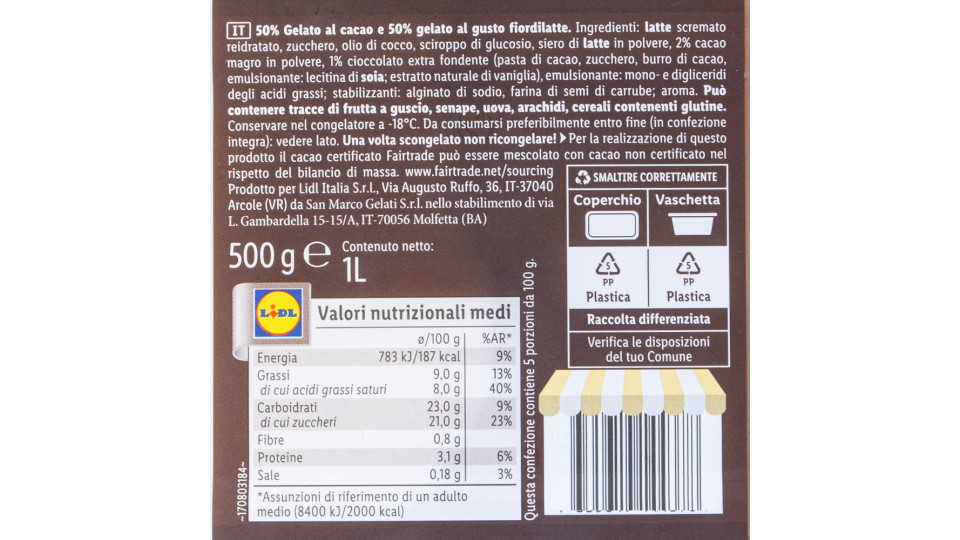 Gelato al Cacao e Fiordilatte