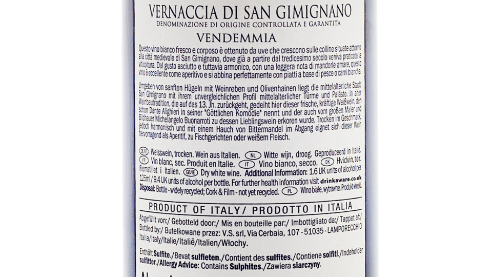 Vernaccia di San Gimignano Docg