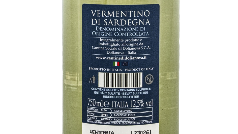 Vermentino di Sardegna Doc