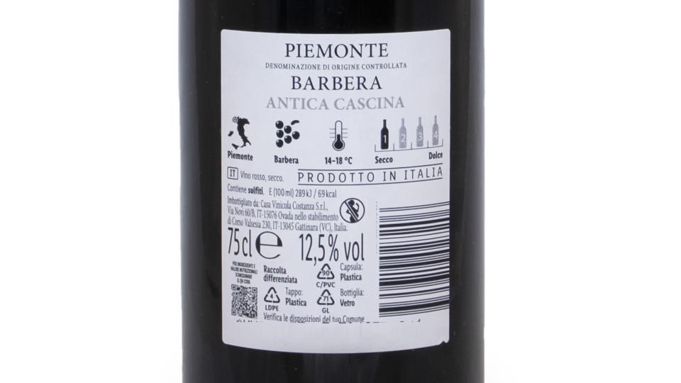 Barbera Piemonte Doc