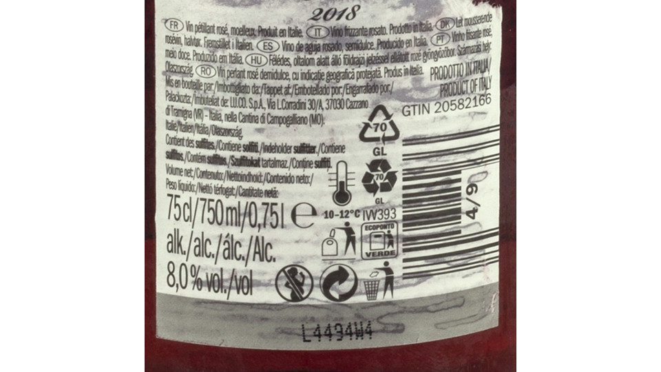 Lambrusco dell'Emilia Rosé Amabile Igp