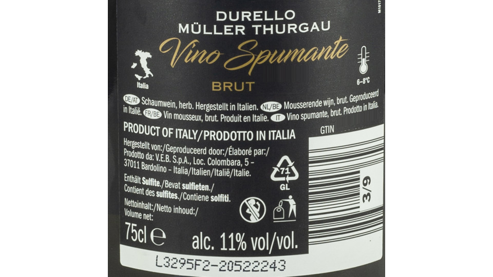 Durello Müller Thurgau Spumante